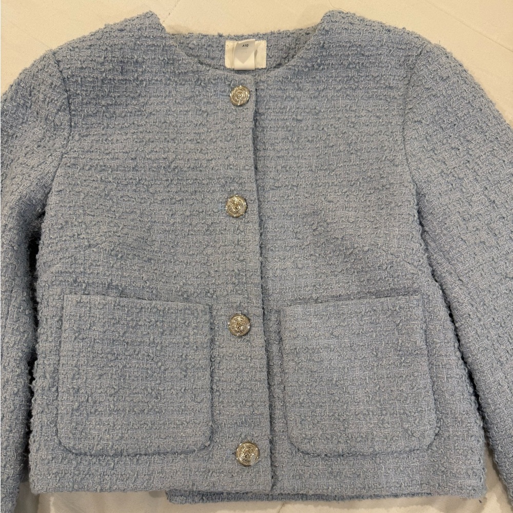 H&M Soft Blue Textured Jacket